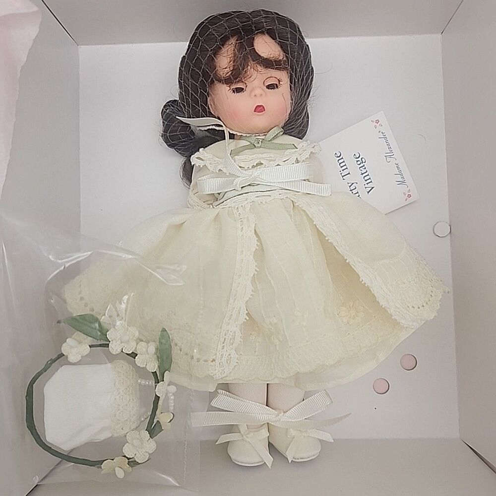 Doll Madame Alexander Party Time Vintage 8" W/Headband & Purse Original Box NEW